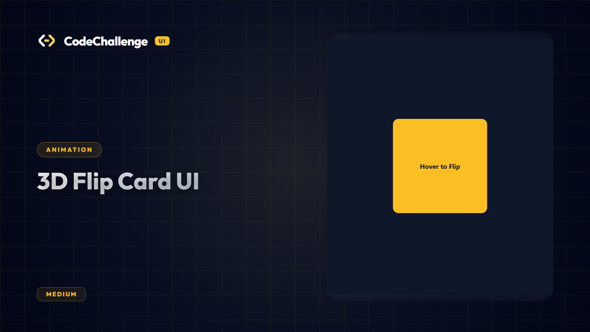 3D Flip Card UI