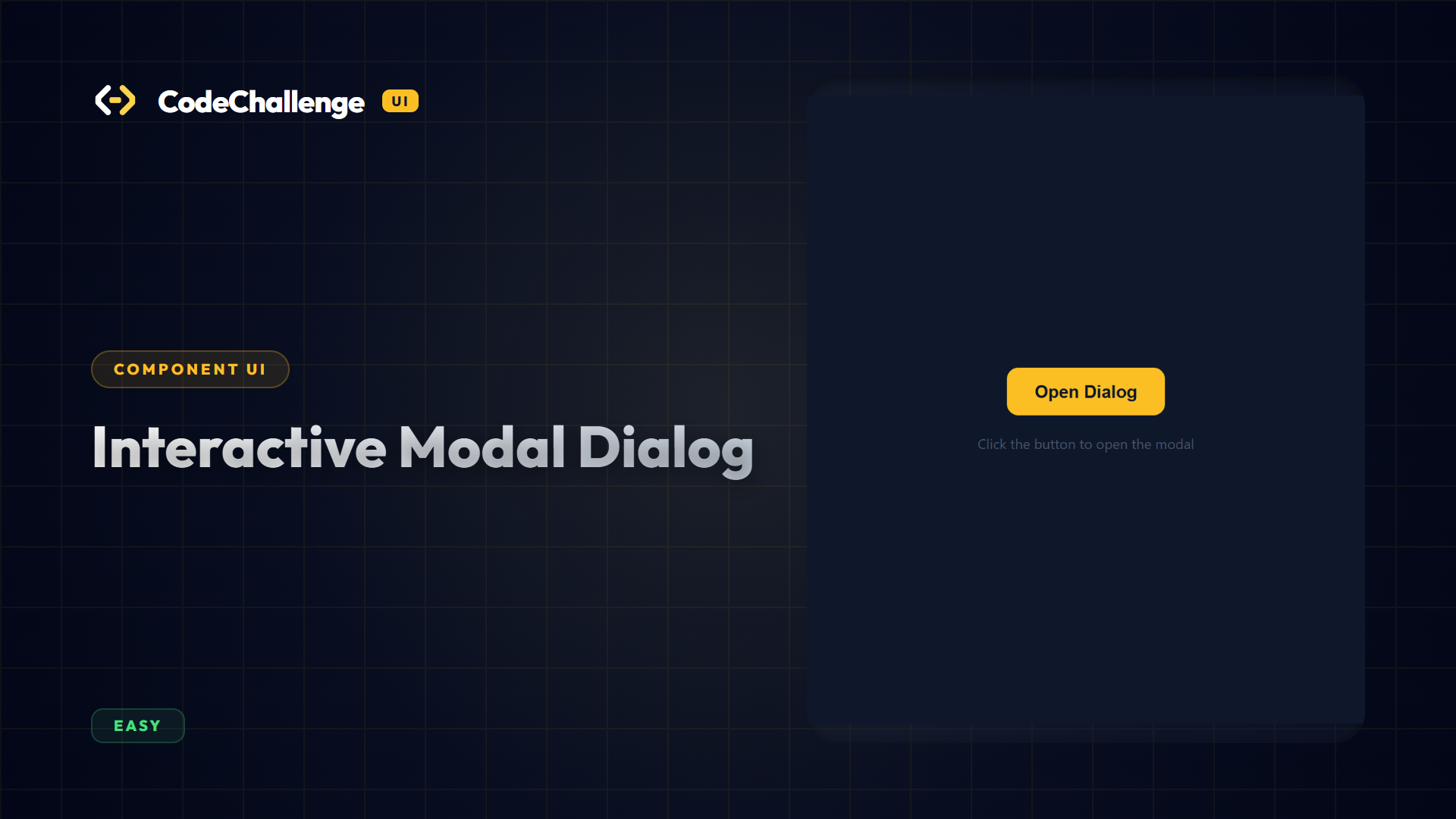 Interactive Modal Dialog