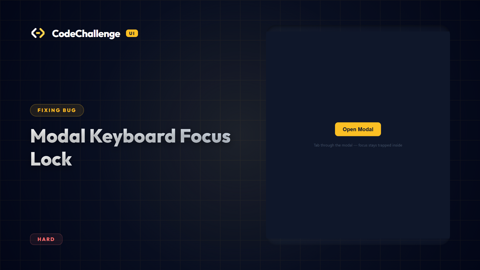 Modal Keyboard Focus Lock