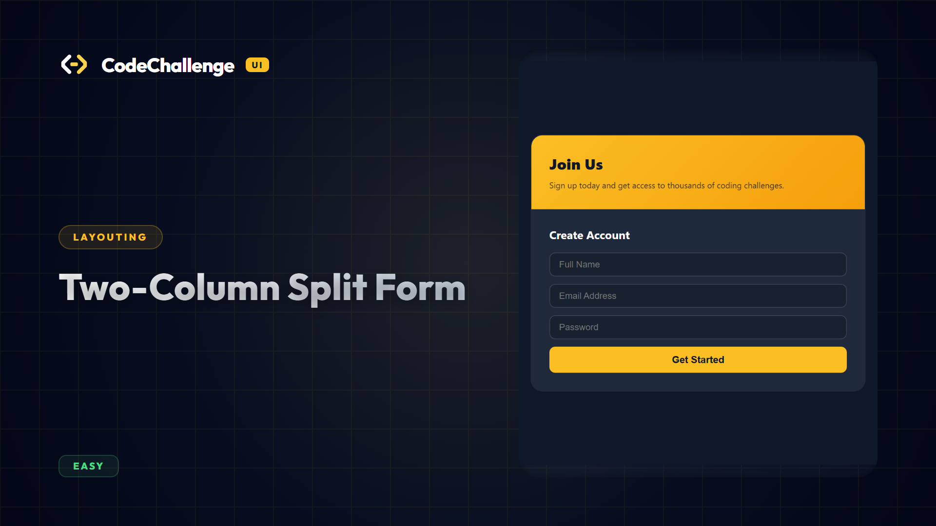 Two-Column Split Form