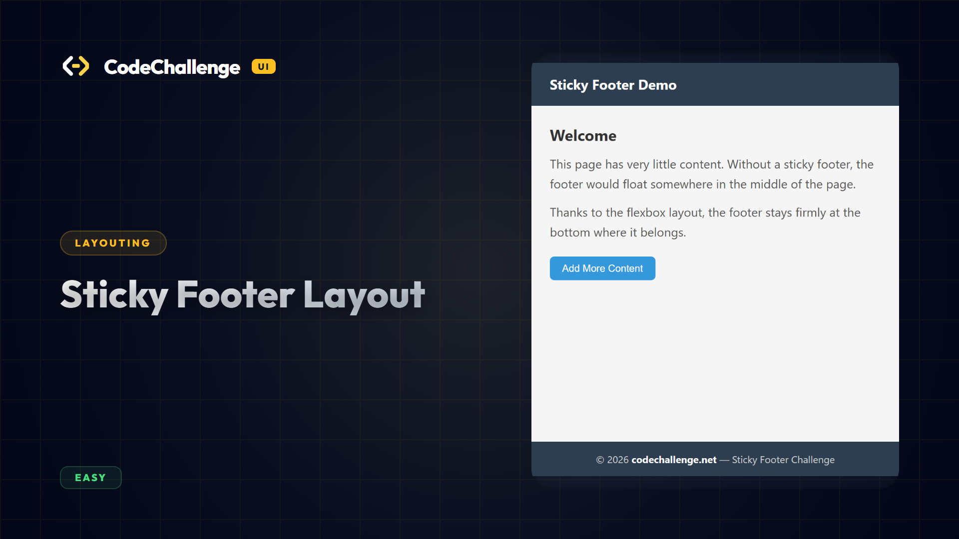 Sticky Footer Layout